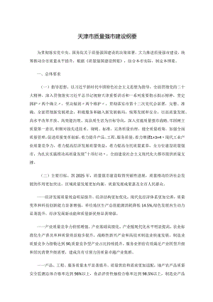天津市质量强市建设纲要.docx