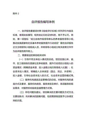 2022年居家和社区基本养老服务提升行动项目成果验收自评报告编写体例.docx