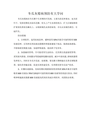 冬瓜灰霉病预防有大学问.docx
