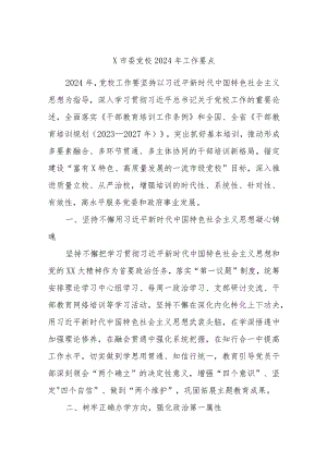 X市委党校2024年工作要点.docx