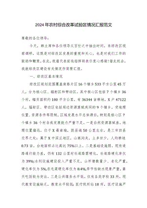 2024年农村综合改革试验区情况汇报范文.docx