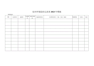 室内环境监控记录表2023年模板.docx