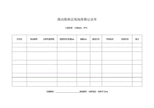 微动勘探法现场探测记录单.docx
