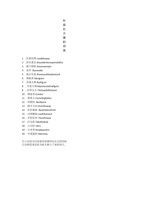 形容扛大旗的词语.docx