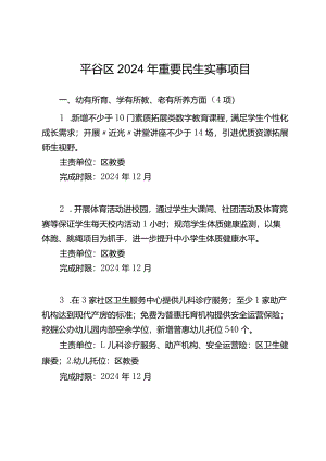 平谷区2024年重要民生实事项目.docx