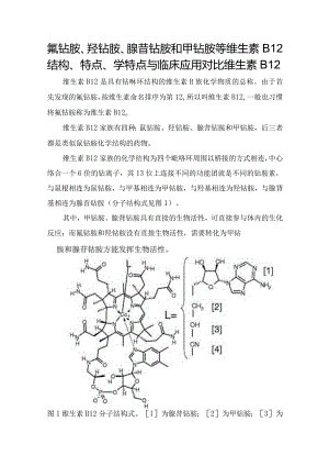 氰钴胺、羟钴胺、腺苷钴胺和甲钴胺等维生素B12结构、特点、学特点与临床应用对比.docx
