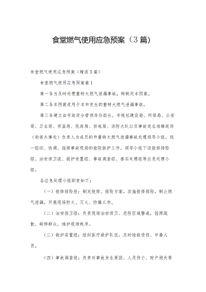 食堂燃气使用应急预案（3篇）.docx