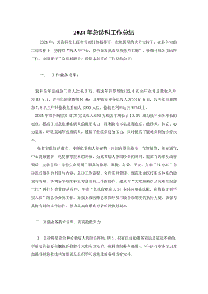 2024急诊科工作总结.docx