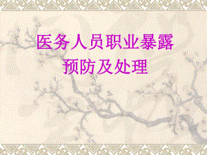 《医务人员职业暴露的预防及处理》精品讲稿.ppt