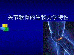 关节软骨的生物力学特性.ppt