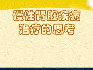 慢性肾脏疾病治疗思考.ppt