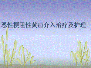 恶性梗阻性黄疸介入治疗及护理.ppt