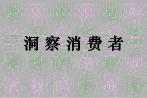 洞察消费者.ppt