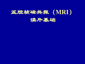 盆腔核磁共振(MRI)读片基础.ppt