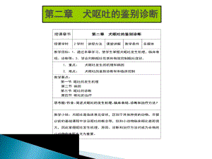 第二章犬呕吐的鉴别诊断.ppt