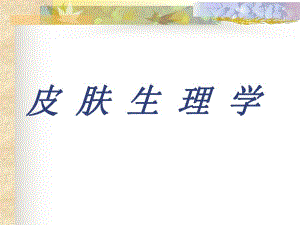 皮肤生理学ppt.ppt