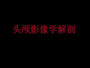 现代头颅影像解剖诊断.ppt