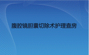 胆石症切除术护理查房.ppt