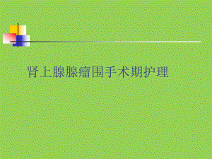 肾上腺肿瘤护理教学查房.ppt