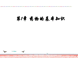 药物与健康 第1章 药物的基本知识.ppt