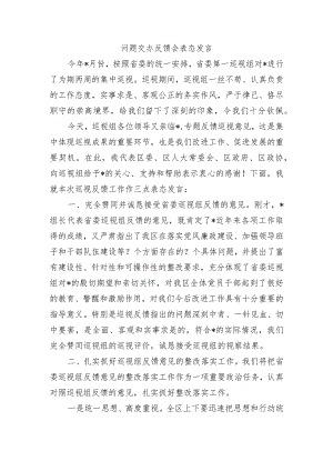 问题交办反馈会表态发言.docx