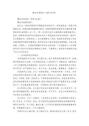 整治自查报告（通用34篇）.docx