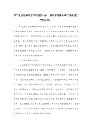 第二批主题教育读书班发言材料.docx