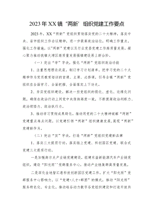 2023年XX镇“两新”组织党建工作要点.docx