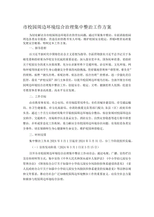 市校园周边环境综合治理集中整治工作方案.docx