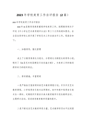 （2篇）2023年学校美育工作自评报告.docx