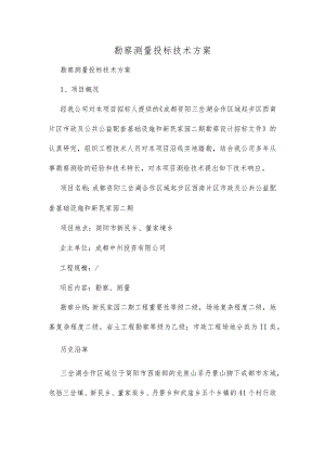 勘察测量投标技术方案.docx