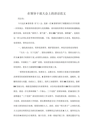 在领导干部大会上的讲话范文.docx