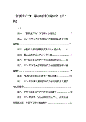 2024“新质生产力”学习研讨心得体会10篇.docx
