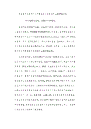 把全国两会精神转化为建设现代化美丽新xx的实践成果.docx