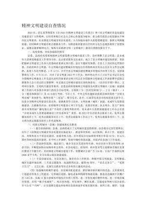 精神文明建设自查情况.docx