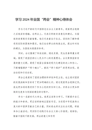 学习2024年全国两会精神的心得体会33篇.docx