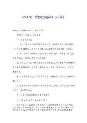 2024大三寒假社会实践（21篇）.docx