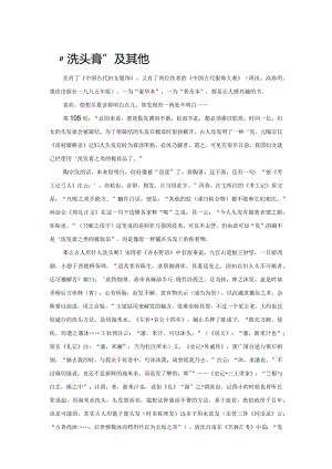 “洗头膏”及其他.docx