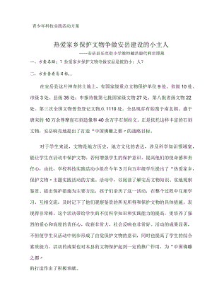 青少年科技实践活动方案说明.docx