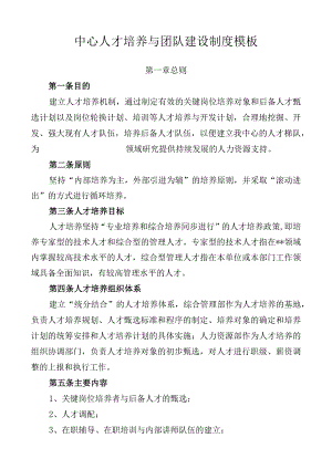 _____中心人才培养与团队建设制度模板.docx