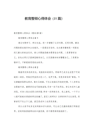教育整顿心得体会（31篇）.docx
