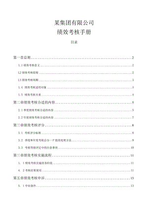 XX集团企业绩效考核手册范文.docx