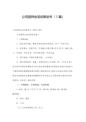 公司团拜会活动策划书（3篇）.docx
