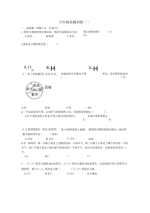 第25届WMO初赛6年级A卷（含答案）.docx