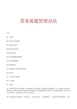 3.27福利：务派遣管理办法.docx