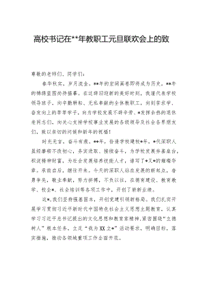 高校书记在2024年教职工元旦联欢会上的致辞.docx
