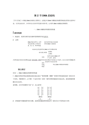2023-2024学年人教版必修二DNA的结构学案.docx