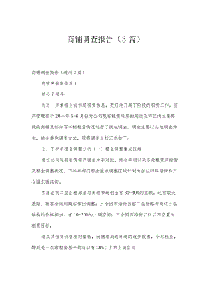 商铺调查报告（3篇）.docx