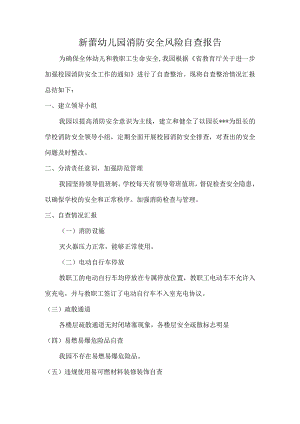 新蕾幼儿园消防安全风险自查报告.docx