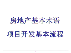 房地产基本术语及项目开发流程.ppt